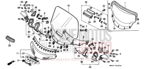 WIND SCREEN (GL1500SES/SET) GL1500SES de 1995